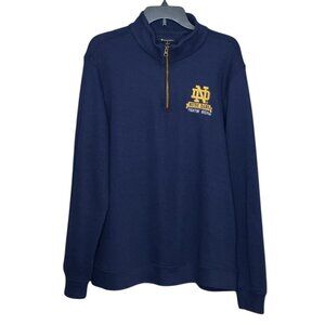 Champion Men's Blue and Yellow Zip-Up Sweater
